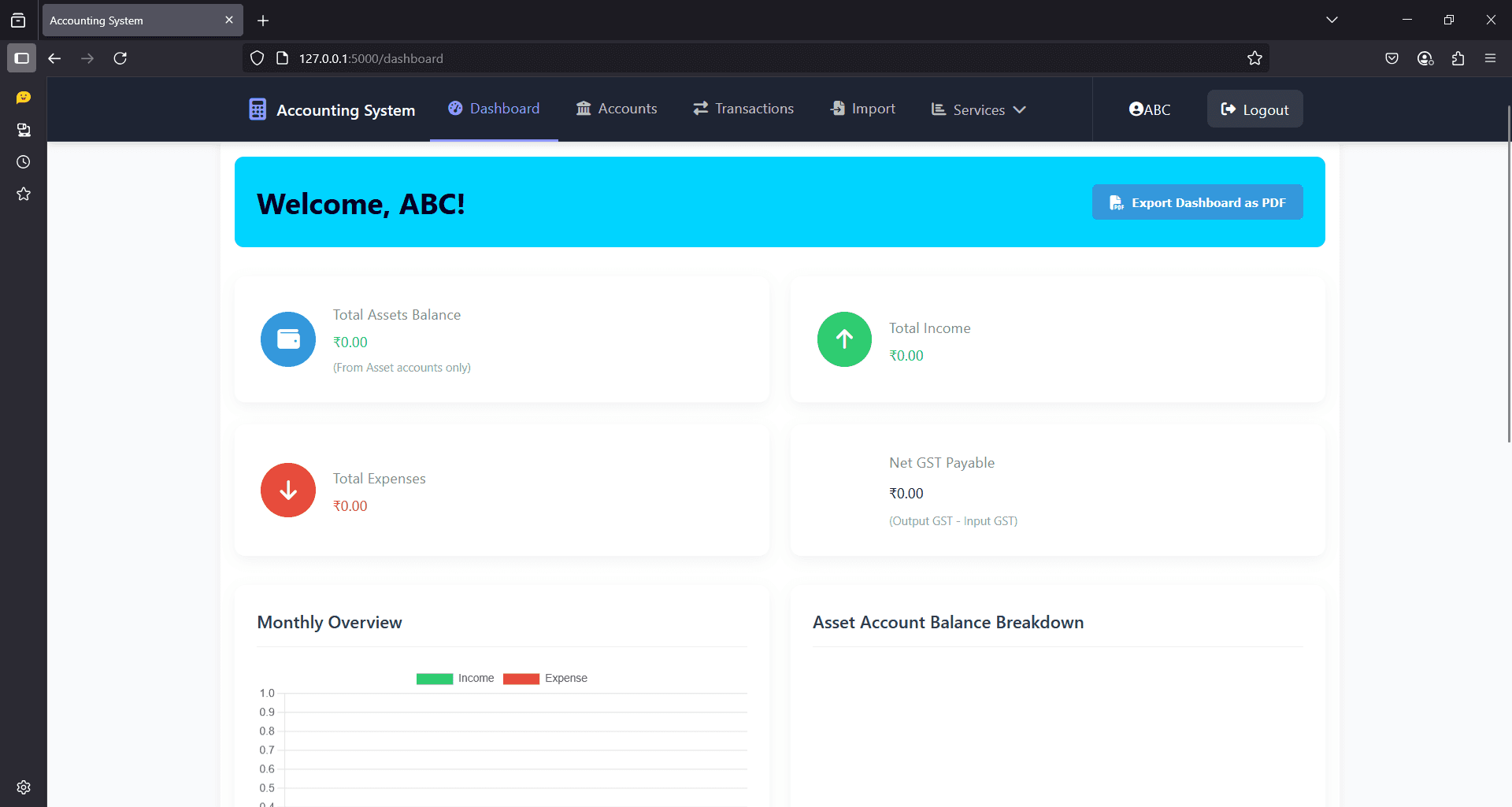 Web-Based Accounting System